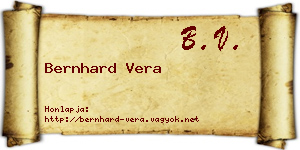 Bernhard Vera névjegykártya