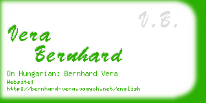 vera bernhard business card
